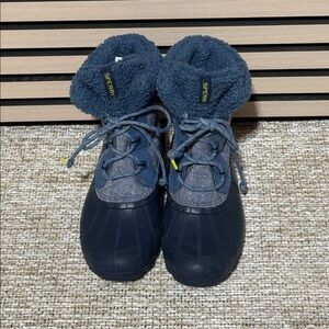 Sperry Waterproof Duck Boots Wool Blend Blue Women’s 7.5